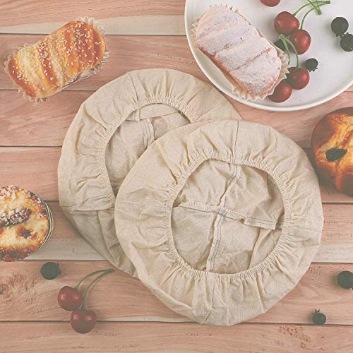 6 Pack 9" Round Bread Proofing Basket Cloth Liner, Natural Rattan Banneton Proofing Cloth For Professional & Home Baking Accessories Tools (6 Pcs) #TOP5
