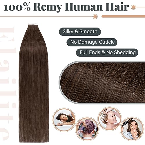 Elailite 40 Pcs Tape in Extensions Human Hair Thin Type 1.5g/pcs - Image 3