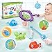LEADSTAR Bambino Giocattoli Bagno,con Rete da Pesca e Canna,Giochi per Vasca da Bagno Bambini per Bambini di 0 1 2 3 Anno