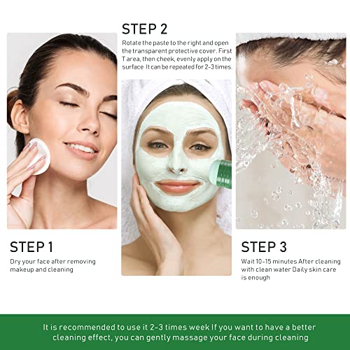 Wise Friends Green Tea Mask Stick For Face(2Pcs), Blackhead Remover, Deep Pore Cleansing, Moisturizing, Brightening For Men And Women #TOP2