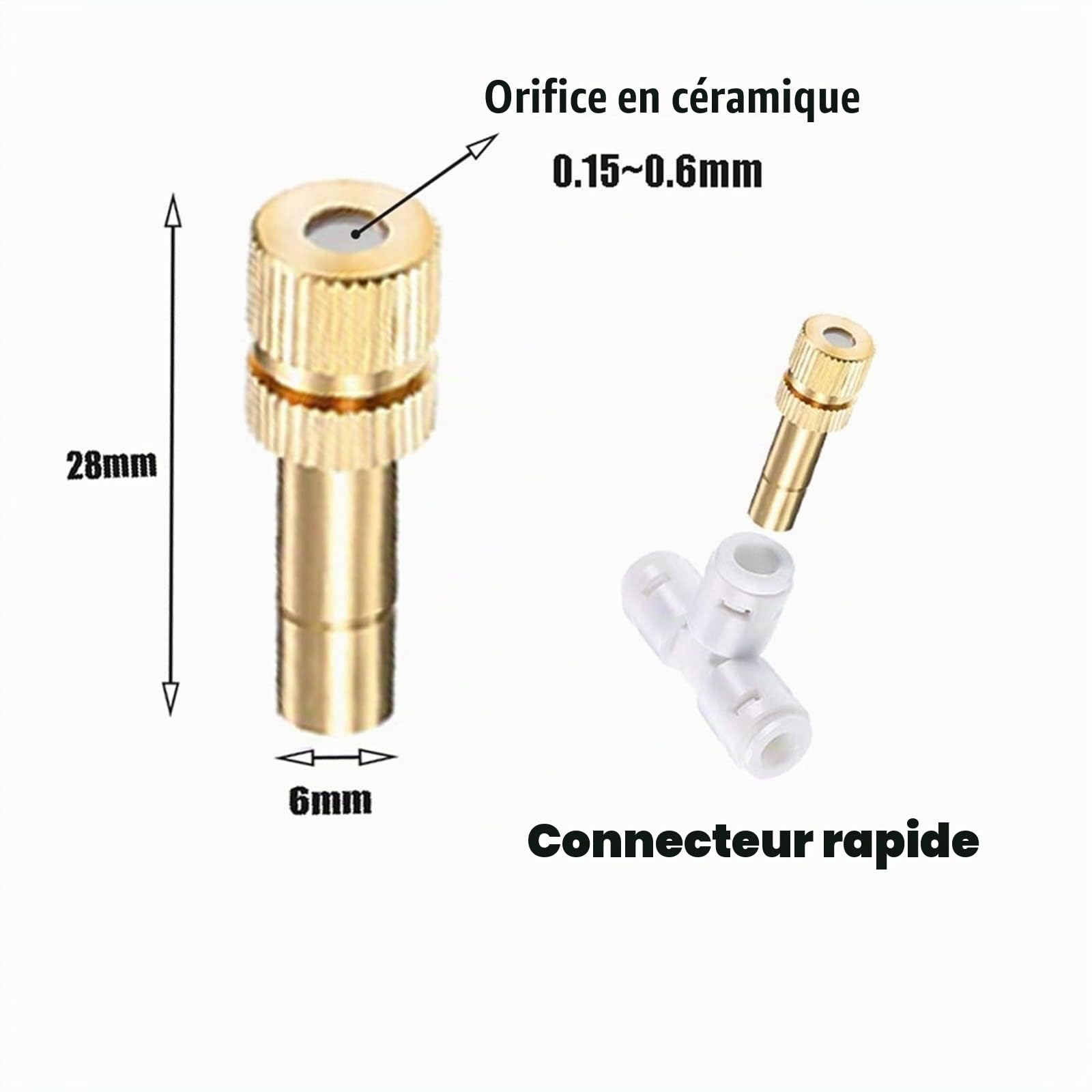 50M DIY Système de Brumisateur, Système de Refroidissement Kit par Brumisation Extérieur avec Filtre, Patio Atomisation Micro Sprinkler Irrigation Jardin, Système D'irrigation