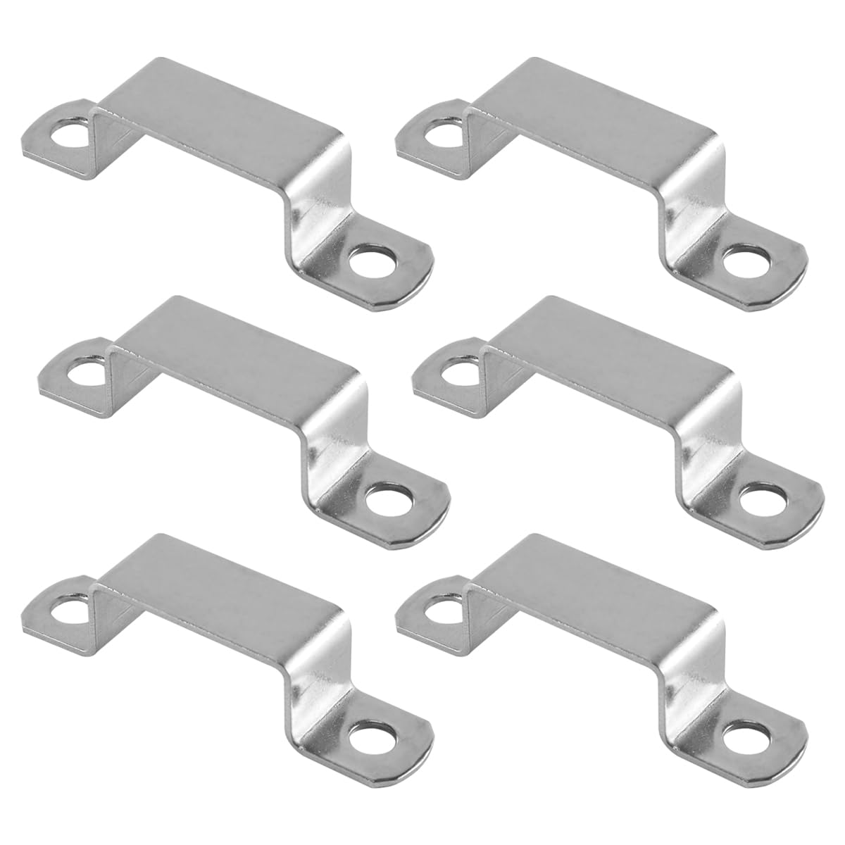 Laroal 6PCS U-Shaped Connector Brackets Fence Plate Brackets 40mm x 20mm for Plumbing Electrical Doors and Windows