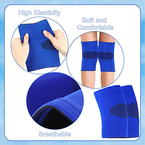 2 Pairs Kids Knee Sleeve Kids Knee Brace Children Knee Support Kids Knee Compression Sleeve Child Knee Pads For Basketball, Volleyball, Sports, Gymnastics, Black And Blue (Medium) #TOP2