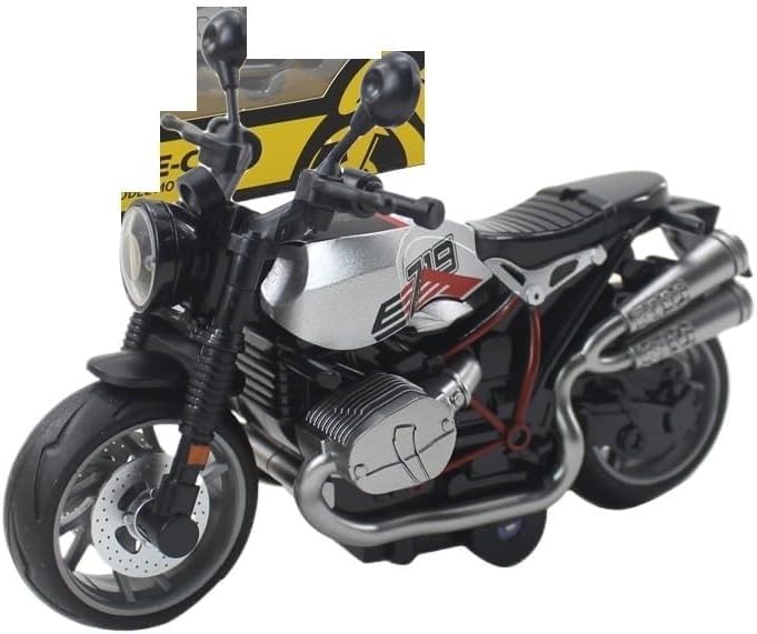 Image of Police Motorcycle Toy - Pull Back Motorcycle Toys, Tiny Gift with Music Lighting, Latte Motorcycles Toy for Kids Boys Age 3-8 Year Old [Multicolor] (1:14 Bike -1 Multicolor)