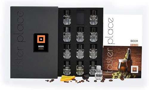 TASTERPLACE Set de aromas – Cerveza – Inglés – para sumilleres – para amantes de la cerveza – Herramienta de degustación…