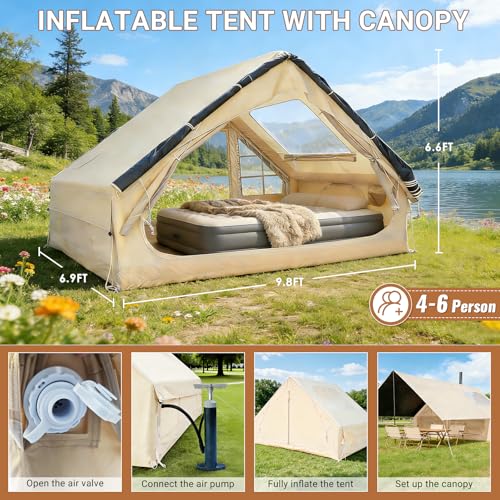 Ziziella Inflatable Tent with Canopy