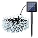 Qedertek Solar Flower String Lights, Cherry Blossom 22ft 50 LED Waterproof Outdoor String Lights for Patio,Lawn,Garden,Holiday and Festivals Decorations (White)