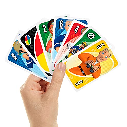 Mattel Games HFC80 - UNO Junior Feuerwehrmann Sam Kartenspiel mit 56 Karten, für 2-4 Spieler, Spielzeug ab 3 Jahren – Bild 5