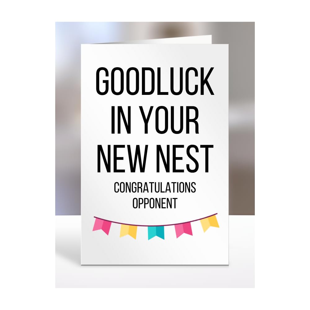 New Home Card For Opponent, House Warming Gifts, Moving In, House Gifts for Women, Men, Goodluck in your new nest, Congratulations, Presents, him, her, A5-186_164