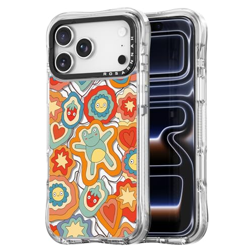 Rosarnnah for iPhone 17 Pro Case Aesthetic Clear, Froggy's Dream | Cute Funny Pattern Design for Girls Women Men, Durable Shockproof 6.3" Phone Case 20ft Drop Protection for Fashion Daily
