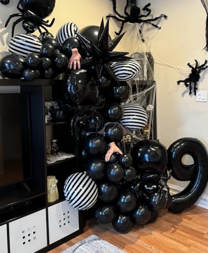 Image of 40 Inch Black Number 8 Balloon, 8th Birthday Decoration Boys Girls