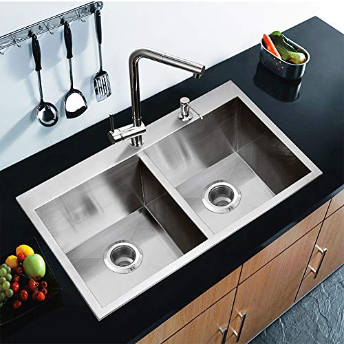 Lotfancy Kitchen Sink Strainer, 2Pcs Stainless Steel Mesh Drain Strainer, Large Wide Rim 4.5" Diameter, 1.5" Deep Drain Screen, Anti Clogging #TOP7