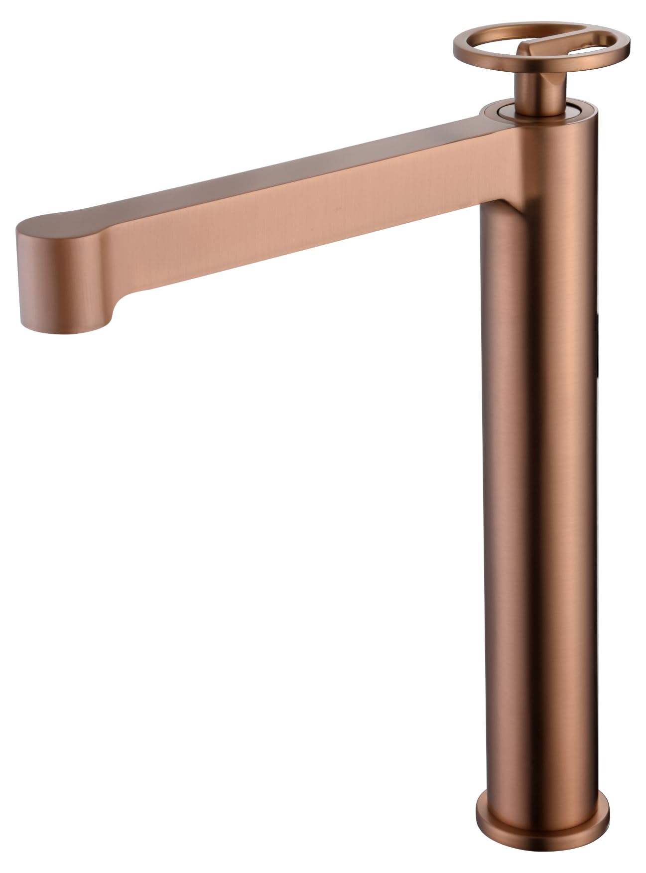 IMEX- Monomando de Lavabo Alto - Serie Olimpo Cromo - Cartucho Cerámico Ø26 mm (Oro Rosa)