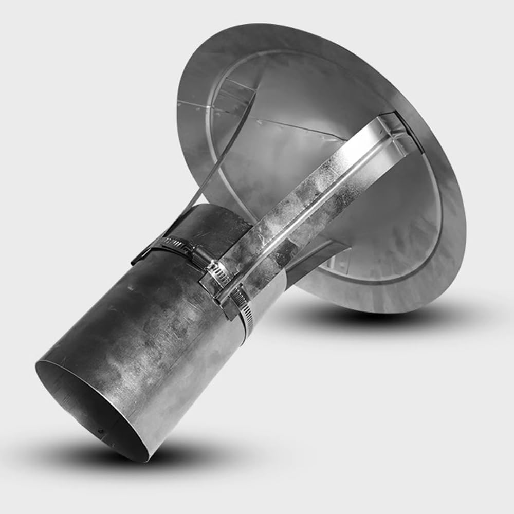 Stainless Steel Roof Cowl Stove Log Burner Chimney Cap Flue Pipe Cover Hat Chimney Pot Roof Cowl rain Cover Easy Installation 80-300mm(210mm/8.26in)