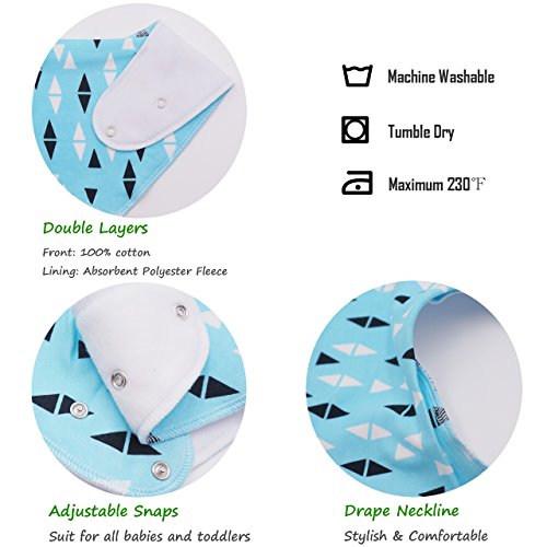 Teething Bibs Baby Bibs Bandana Drool Bib With Bpa-Free Silicone Teether For Boys & Girls, Babies & Toddlers By Giftty (5-Pack) #TOP2
