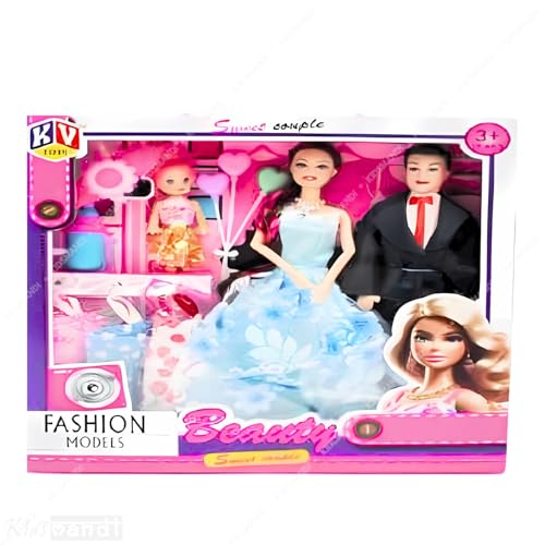 Image of Kids Mandi Fashion Doll Set - Alia Doll Fashion Model | Movable Plastic Doll with Pretty Dress-Up | Role Play & Collectible Toy | Ideal Gift for Girls
