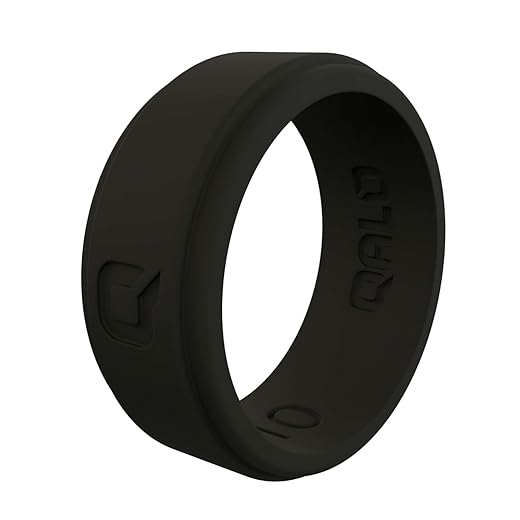 QALO Men's Step Edge Silicone Ring