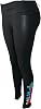 Victorias Secret Pink Active Foldover Full Length Cotton Legging Color Black Tropical New