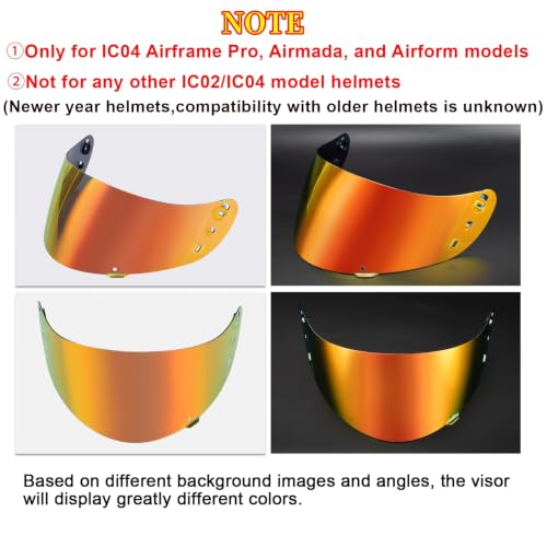 Image of PSLER Shatterproof Helmet Visor for Airform Airmada Airframe pro,Deep Red