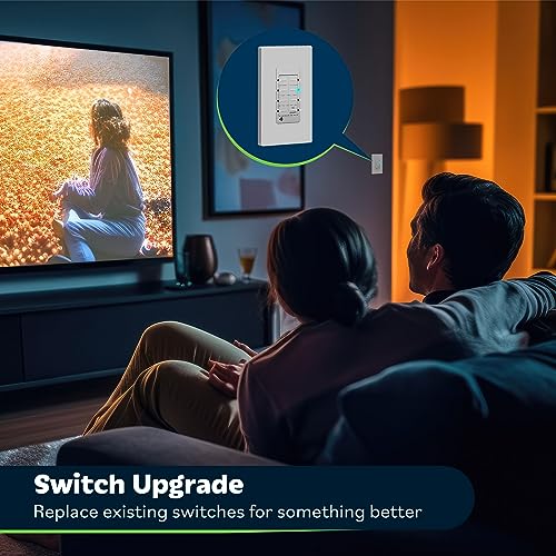 TOPGREENER Smart Light Switch Wi-Fi Scene Controller, 8-Button Programmable Home Automation, Neutral Wire Required, 2.4GHz Network, UL Listed, FCC Compliant, TGWFSC8, White - Thumbnail 6