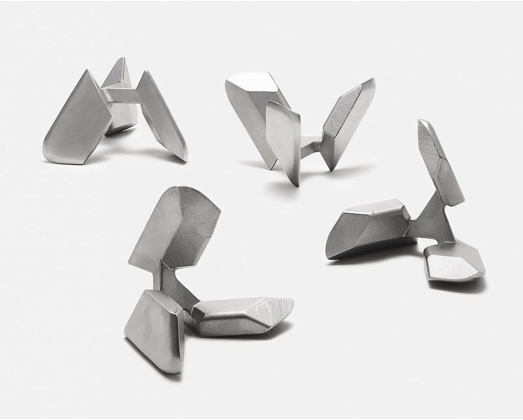 Craighill Tetra Puzzle - Brain Teaser Puzzle, 3D Brain Game, Mind-Bending & Satisfying, Aesthetic Home & Office Decor - Stainless Steel
