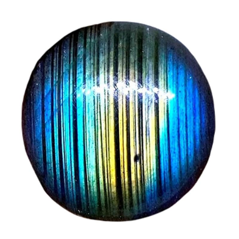 Labradorite naturelle ronde 20mm : cabochon de qualité gemme pour la haute joaillerie DIY