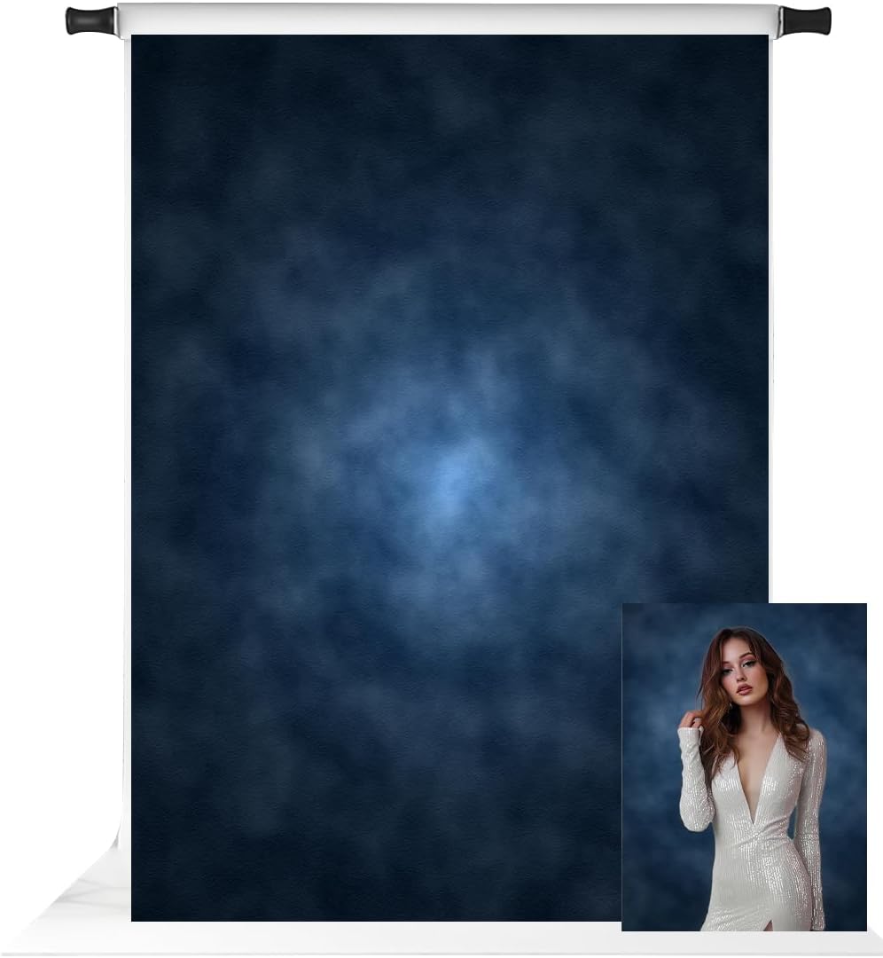 Kate 6.5x10ft Dark Blue Abstract Photography Backdrop Abstract Textures Background Old Master Blue Photo Backdrops