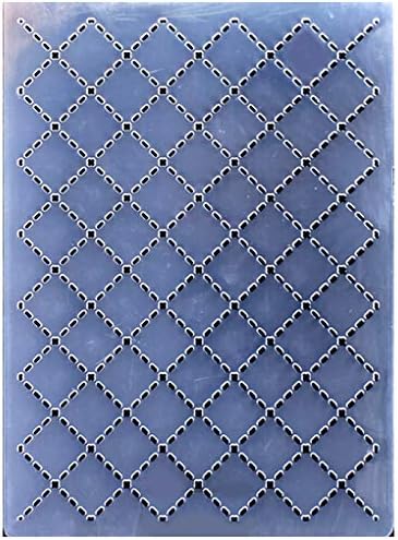 Kwan Crafts Dotted Line Grid Plastic Embossing Folders for Card Making Scrapbooking and Other Paper Crafts,10.4x14.9cm