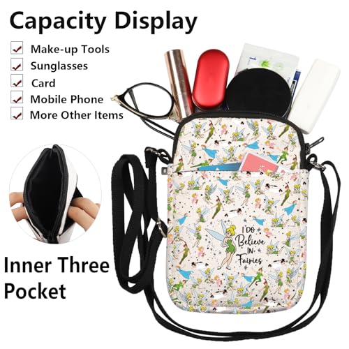 G2TUP Fairytale Bell Crossbody Bag Nope Not Today Gifts Never Land Shoulder Bag Fairy Princess Gift Magic Kingdom Gifts3