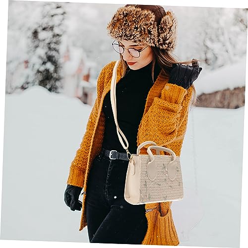 BESPORTBLE Woven Straw Shoulder Bag for Women Lightweight Portable Tote with Spacious Interior Summer Beach Handbag Handmade Casual Pouch White4