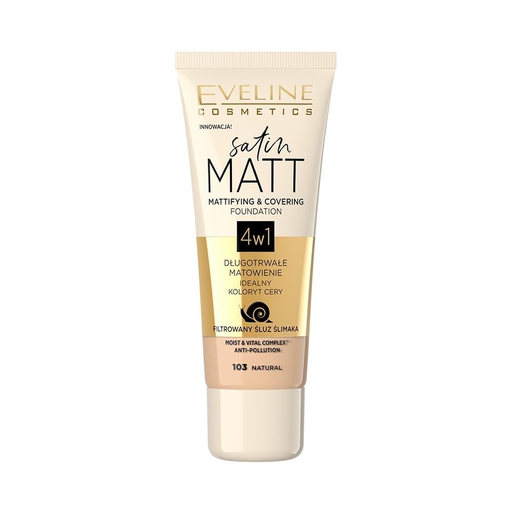 Eveline Cosmetics Satin Matt Matting and Opaque Face Primer 30ml No.103 Natural