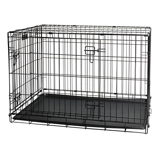 Pawise Pet SMALL-62x43,5x50cm Kennel per Cane Pieghevole in Acciaio, 62x43x50 cm