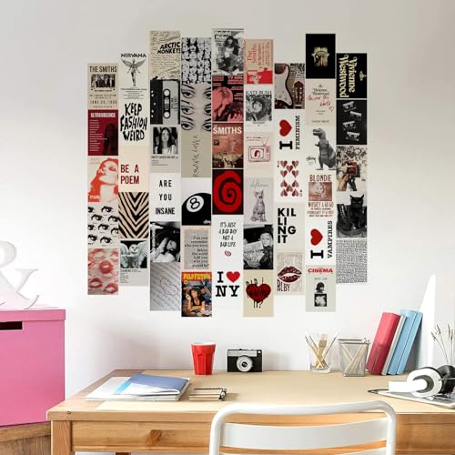 Kbkbart 50Pcs Downtown Girl Room Decor, Y2K Wall Art Prints For Bedroom, Coquette Wall Collage Kit For Room Aesthetic, 4 Inchx6 Inch Vintage Photo Collage Kit Pictures , Retro Rockstar Posters Wall Decor Dorm Decor thumb #3
