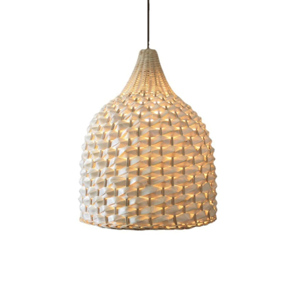 Ynahzaok Multicolor Southeast Asia Style Bamboo Rattan Pendant Lamp Creative Hand-Woven Wicker Hanging Lamp Natural Bamboo Pendant Lighting For Kitchen Island Dining Room Bedroom Living Room With Adjustable