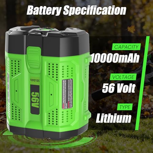Image of 1 Pack Replacement for EGO 56V Battery 10Ah BA2800T and CH2100 Charger