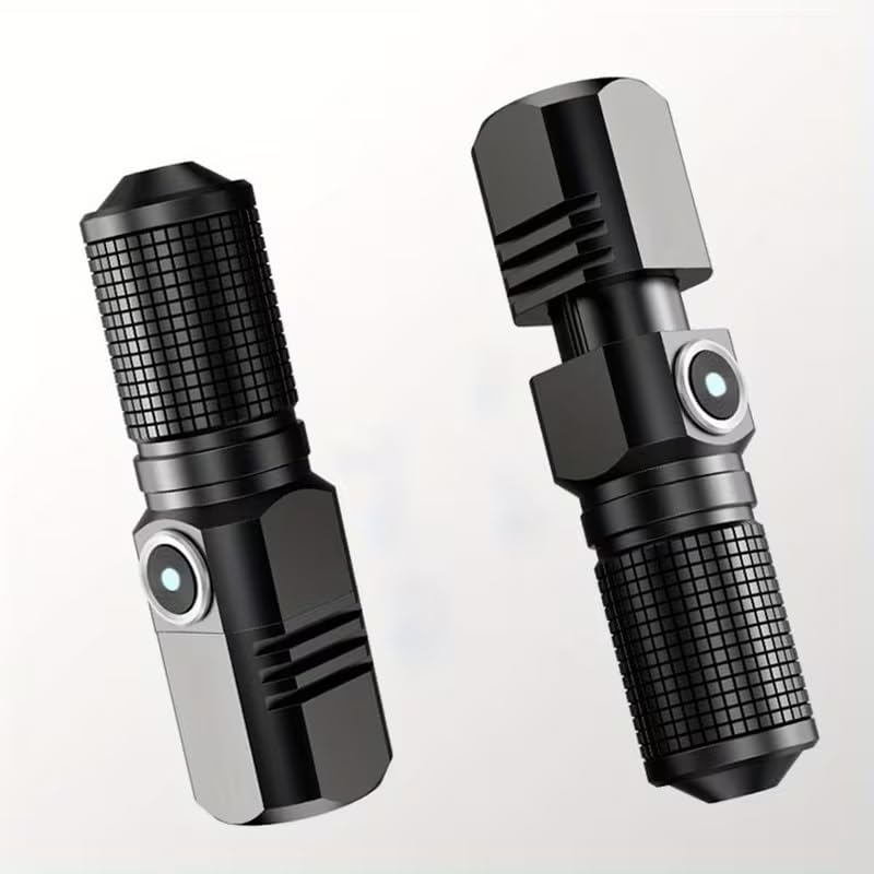 scizor xhp 10,000 lumens rechargeable led torch light, mini compact super bright flashlight, most powerful small size zoom torch with battery included & type-c fast charging for camping & emergency.