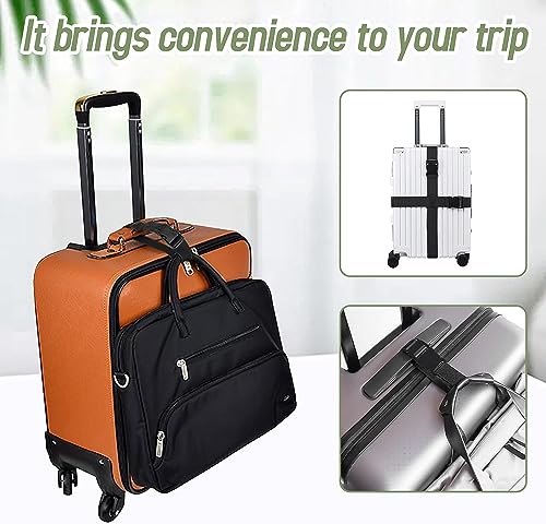 Image of 2 Luggage Strap (2 inch X6.5FEET Color) + 1 ADD ON BAGAGGE Belt(1 inchX20 inch Black) with Quick Release Buckle Adjustable, Premium Accessory for Travel Bag Closure Bright Colors (3PACK, Purple)