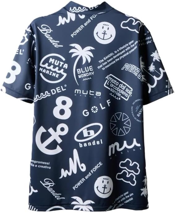 BANDEL] x muta MARINE S/S Pattern Moc/モックネック/ゴルフウェア