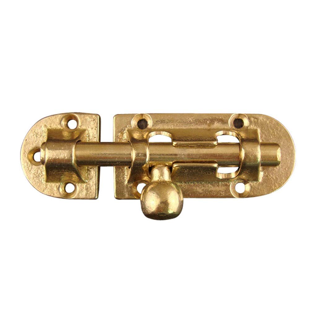 Rotate Bolt Latch Lock, Antique Brass Door Bolt Silver Chinese Hardware(D)