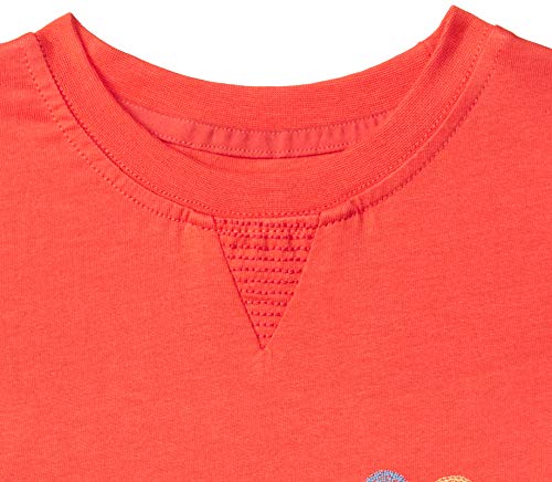Image of miniklub Boys Red & Blue Printed T-Shirt With Shorts
