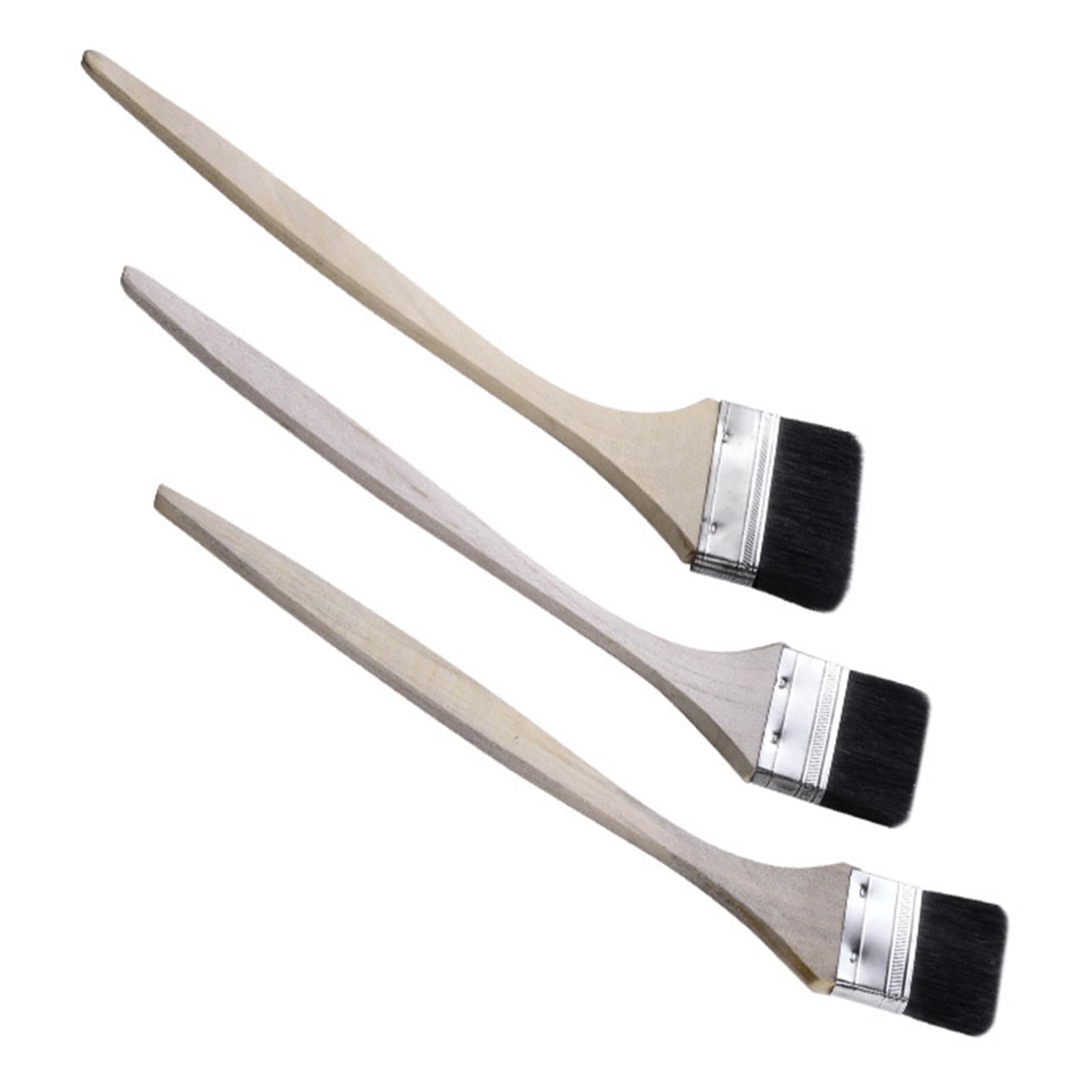 3pcs Multipurpose Long Handle Brush Bent Radiator Paint Brush for Ship Maintenance and Wall Painting Professional Painting