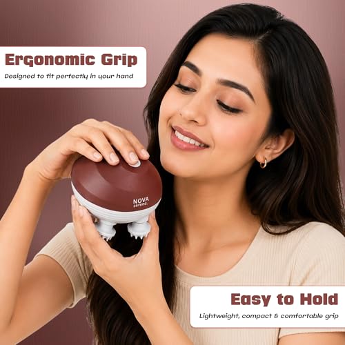Image of RARECARE Head Massager For Scalp PRO-MATTE | Rechargeable Electric Scalp Massager For Hair Growth | 96 Silicon Kneading Points With Detachable Heads | 1 YEAR WARRANTY | (PRO-MATTE)