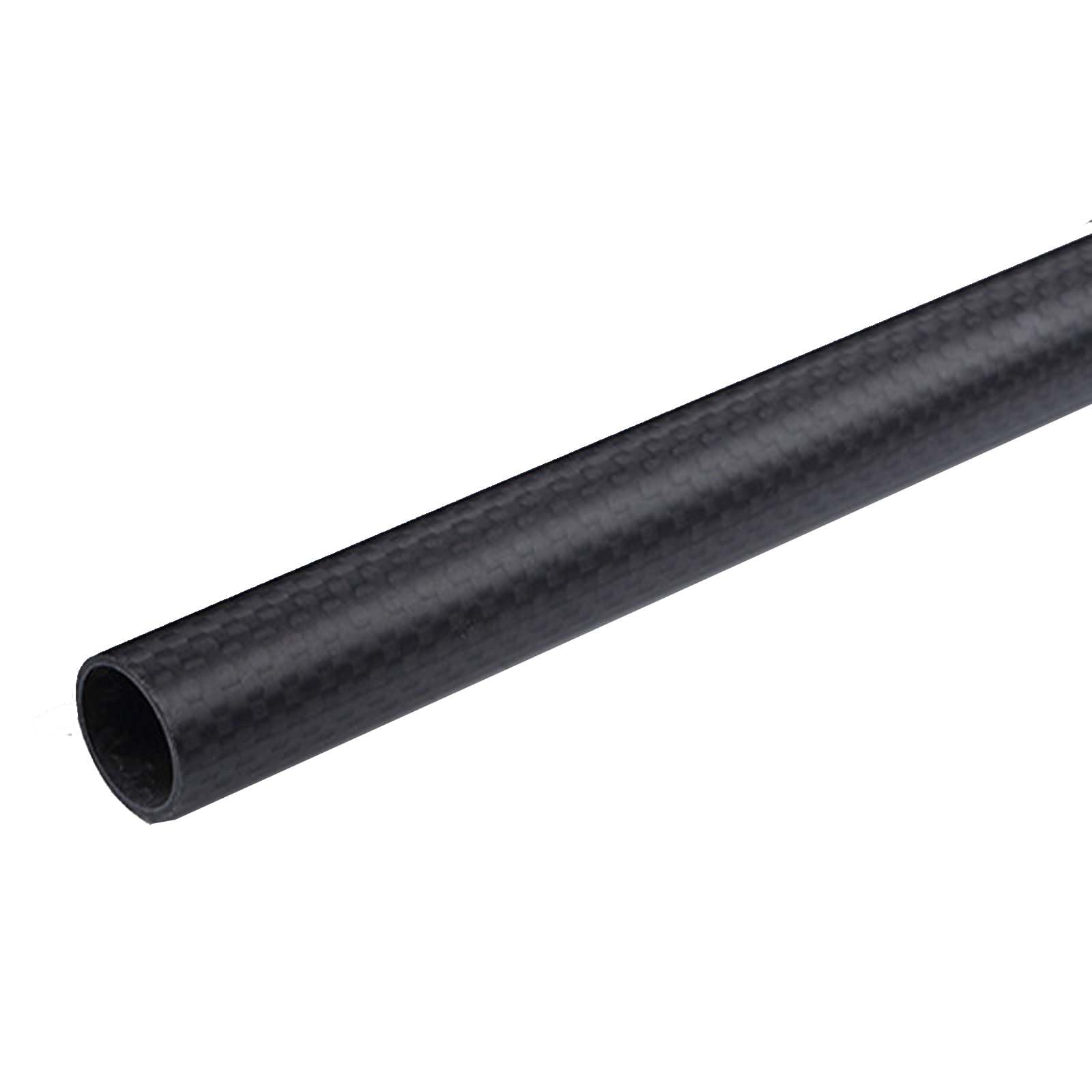 WOFDALY Black Matte Twill Carbon Fiber Round Tube 1 Meter Hollow Composite Tubing for CNC Robotics Structural Reinforcement Applications,26mm*24mm