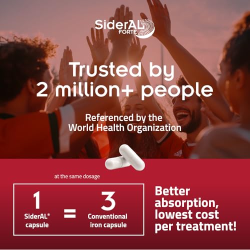 SiderAL® Forte, Iron Deficiency and Energy Support, Sucrosomial Iron® 30 mg Food Supplement with Vitamin C, High Tolerability, No Metallic Taste, No Gluten, No Lactose, 20 Count, Pharmanutra - Image 6