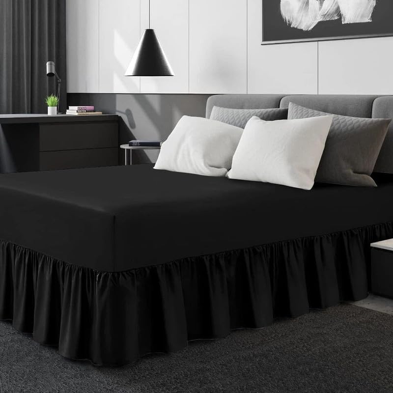Plain Dyed Pillowpair Polycotton Non-Iron Soft Fabric for Elegant Bedding (BLK PP)