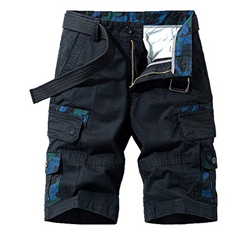 U/A Estate Casual Vintage Classico Tasche Cargo Pantaloncini Uomini Outwear Twill Cotone Camouflage Pantaloncini Uomini Nero 50