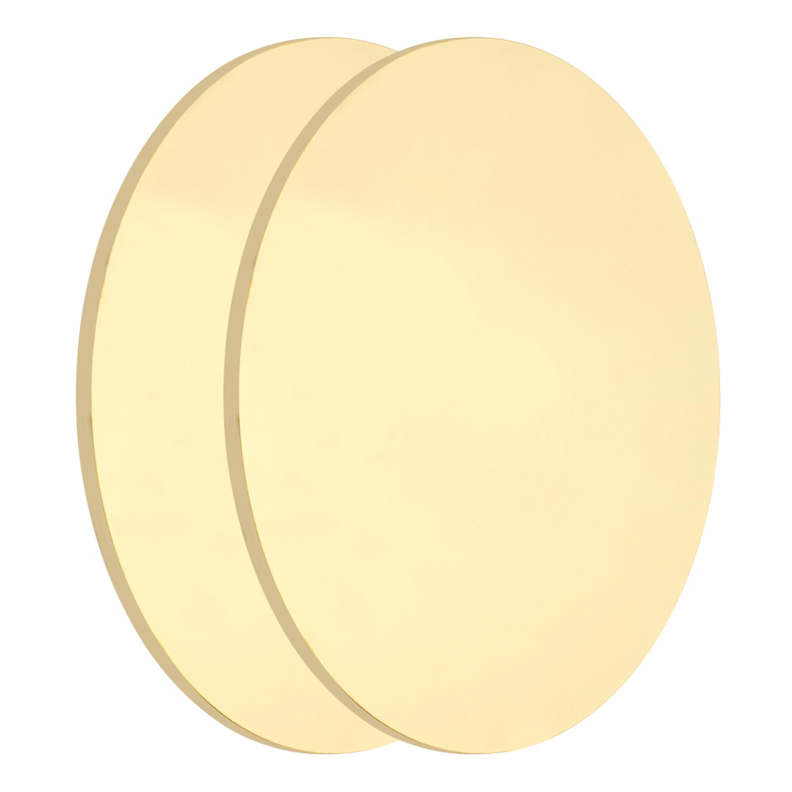 QUARKZMAN 2 Pcs Placa Redonda De Latón, 100mm(3.94") Dia Láminas De Cobre Puro, 3mm H62 Lámina De Metal De Latón Para Artesanías, Reparaciones Eléctricas, Estampado De Metal