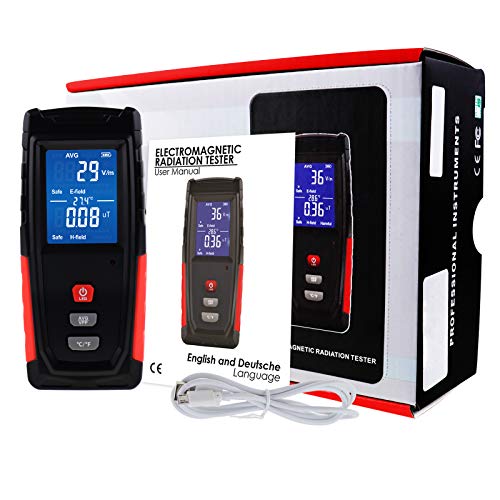 Medidor Digital de Campo EMF Detector de Radiación con Alarma miniatura 3