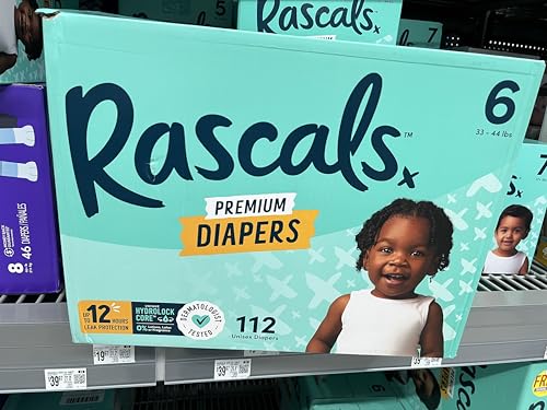 Image of Rascal +Friends Premium Diapers, White (6,112)