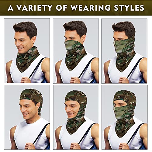 Camo Balaclava Face Shiesty Ski Mask,Uv Protection Ice Silk Neck Gaiter Sun Hood For Men Women Motorcycle Cycling #TOP5
